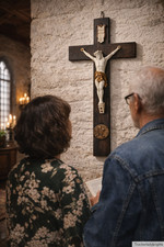 ANTIKES SCHWARZWALD KRUZIFIX